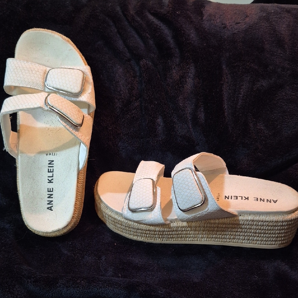 Anne Klein White Sandals Elegant Design